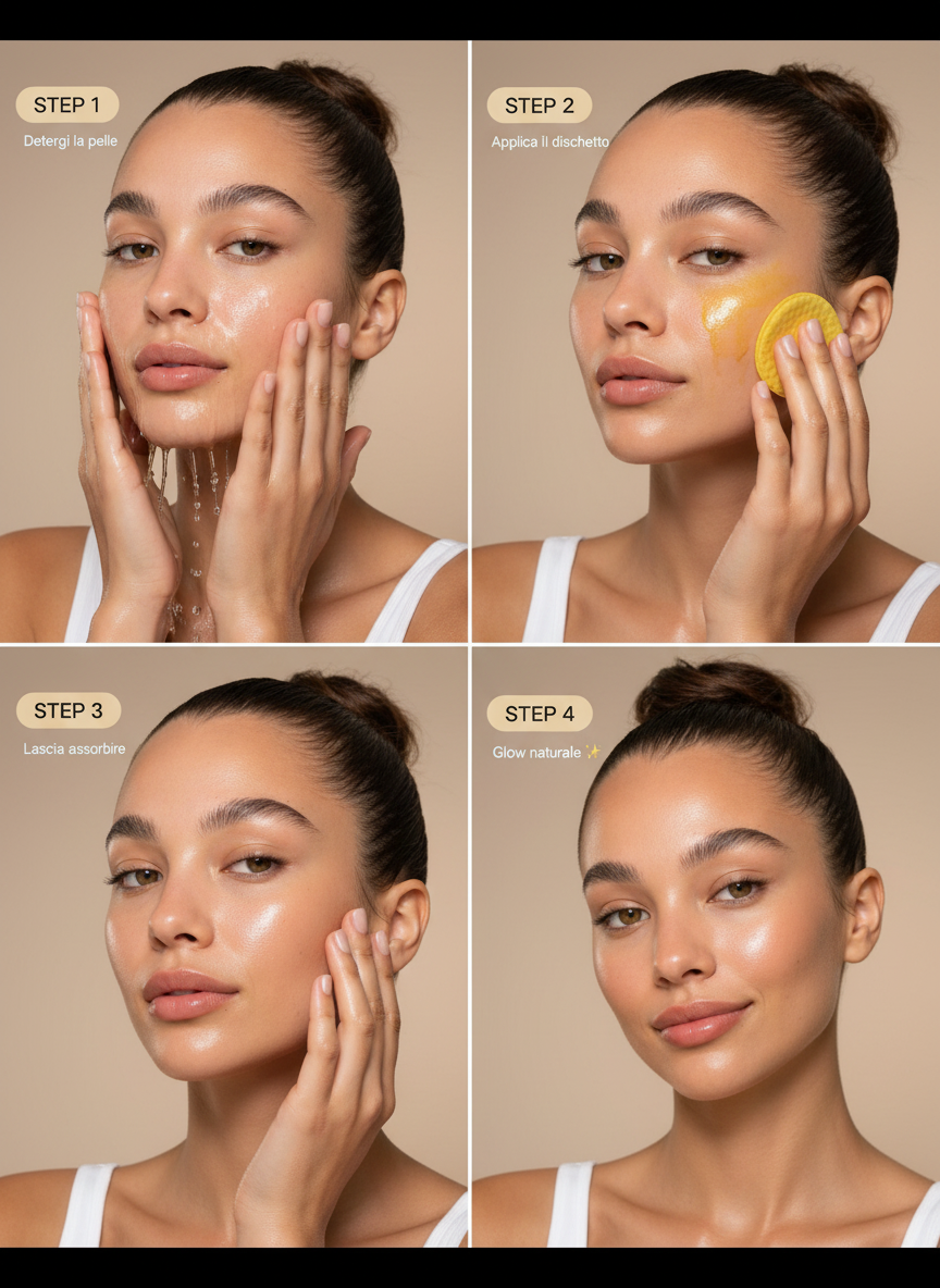 Dischetti viso acido kojico & curcuma