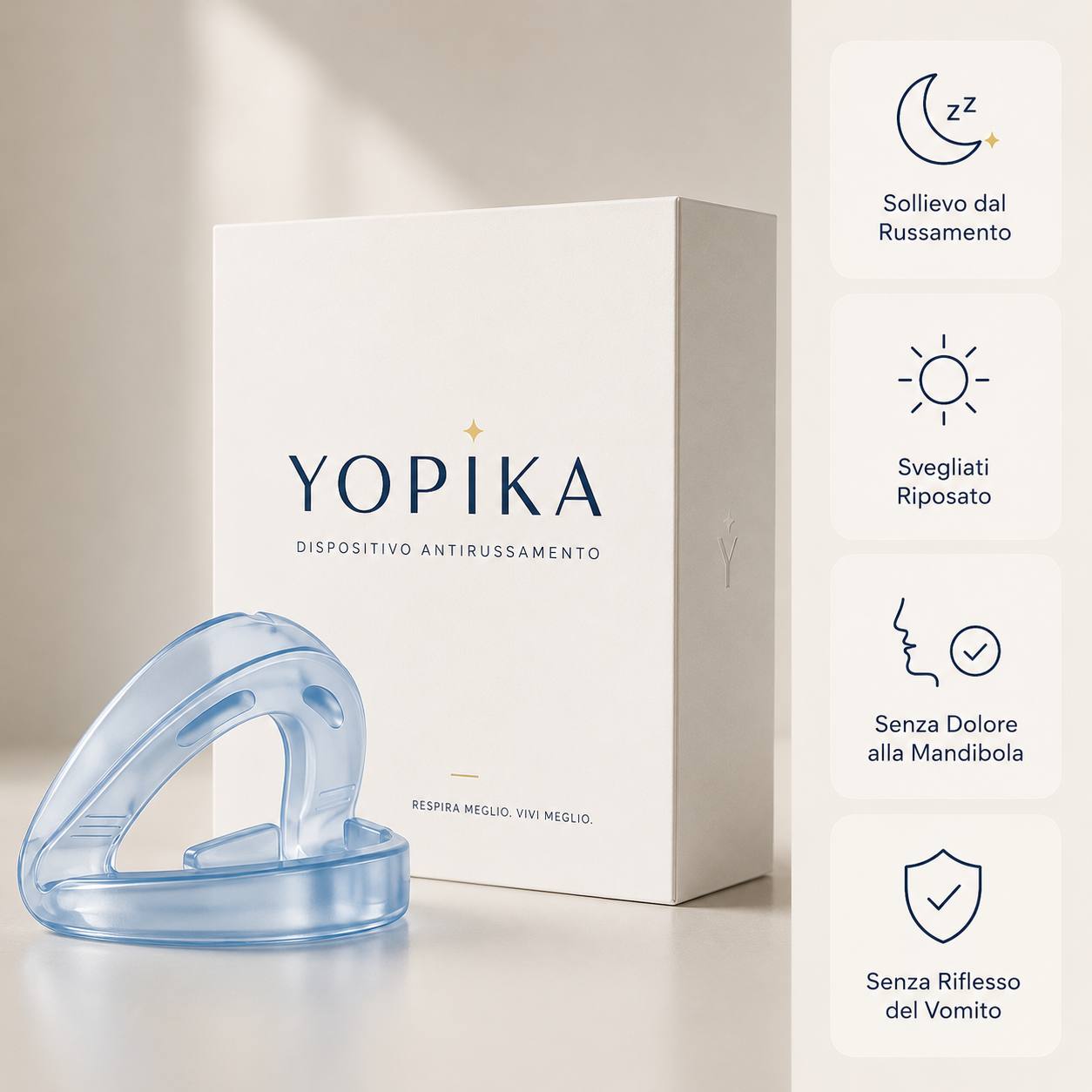 YOPIKA SleepGuard™  Dispositivo Notturno Anti-Russamento