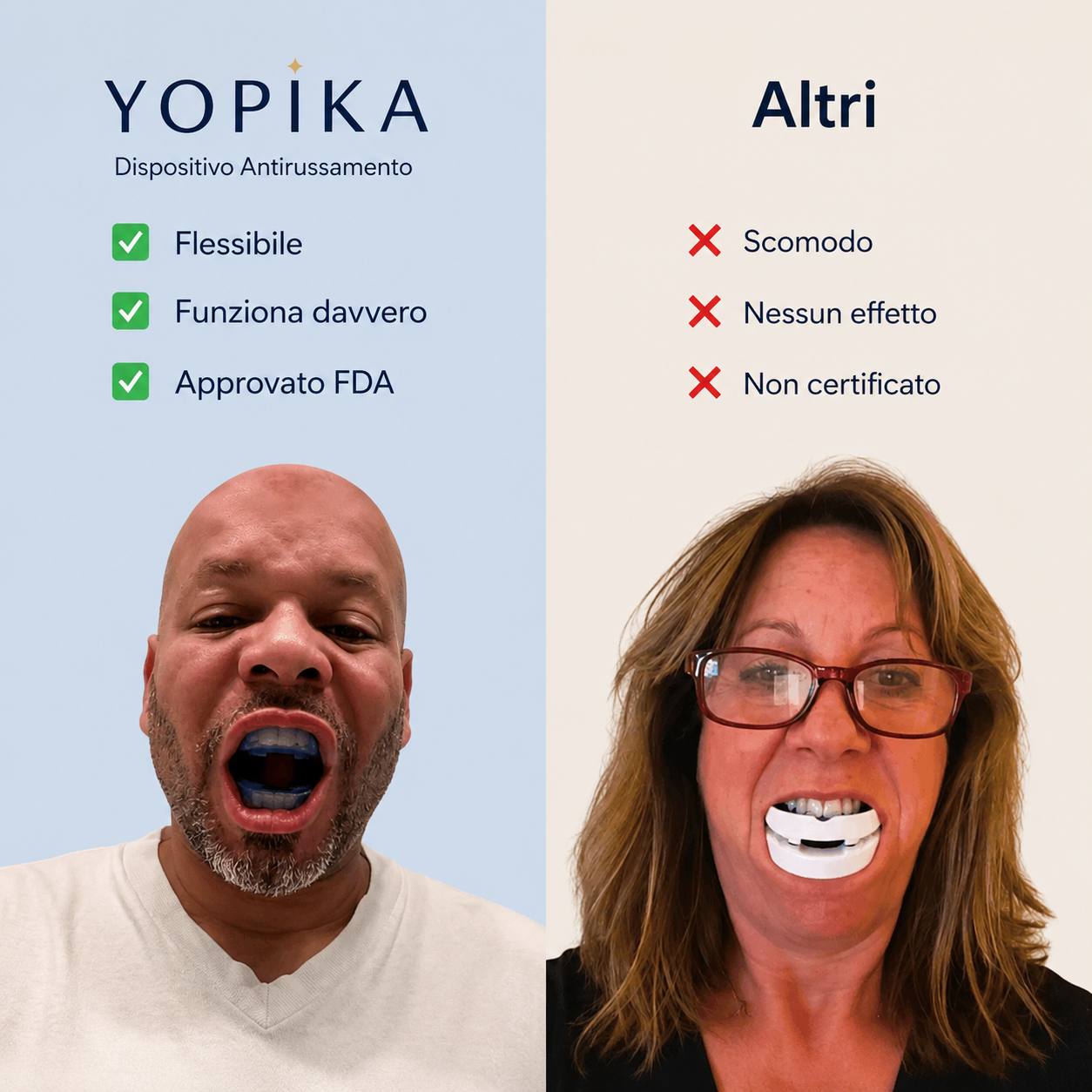 YOPIKA SleepGuard™  Dispositivo Notturno Anti-Russamento